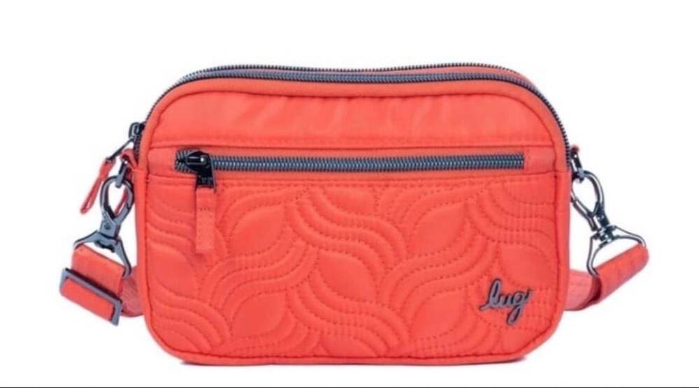 Lug Super Coupe Convertible Crossbody Bag Papaya Quilted RFID
